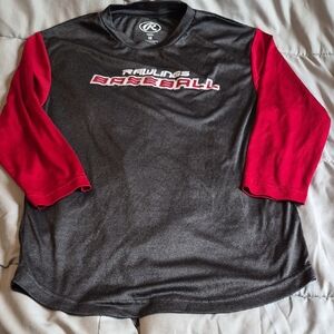 Rawlings Black & Red Baseball Raglan Shirt